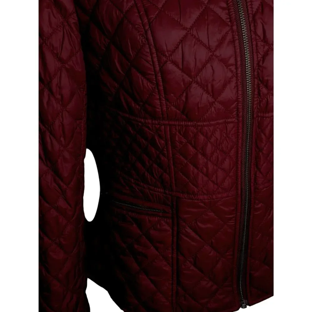 Vtge Cache Wmns M quilted jacket wine Y2K B38